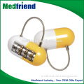 Customized Capsule shaped Cable Lock for Medical Promotion